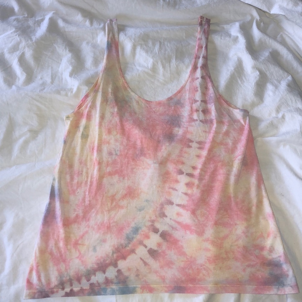 Tyedye tank top with open back